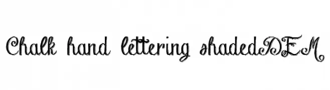 Chalk-hand-lettering-shaded DEM  Frei Schriftart Herunterladen
