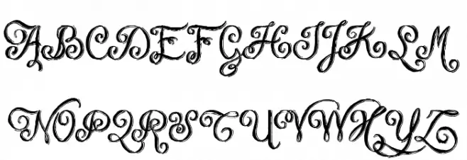Chalk-hand-lettering-shaded DEM Caratteri MAIUSCOLE