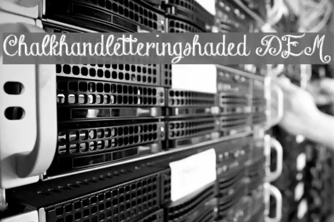 Chalk-hand-lettering-shaded DEM Font examples