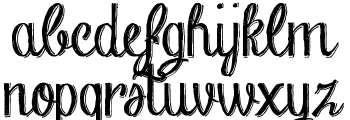 Chalk-hand-lettering-shaded DEM फ़ॉन्ट लोअरकेस
