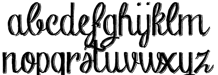 Chalk-hand-lettering-shaded_demo Font LOWERCASE