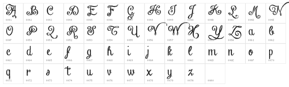Chalk-hand-lettering-shaded_demo Character Map
