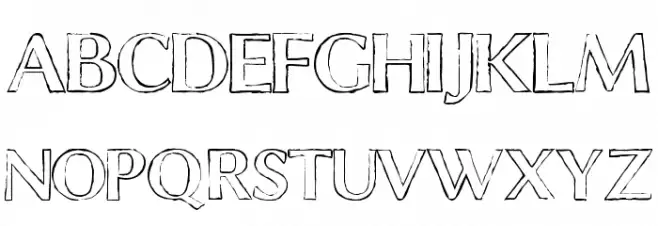 ChalkLine-Outline Schriftart Groß
