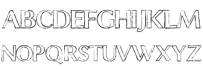 ChalkLine-Outline Font LOWERCASE