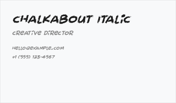 Chalkabout Italic Business Card