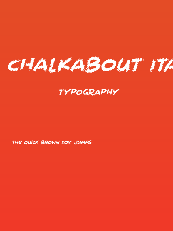 Chalkabout Italic Poster