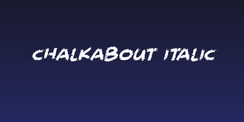 Chalkabout Italic Social Header