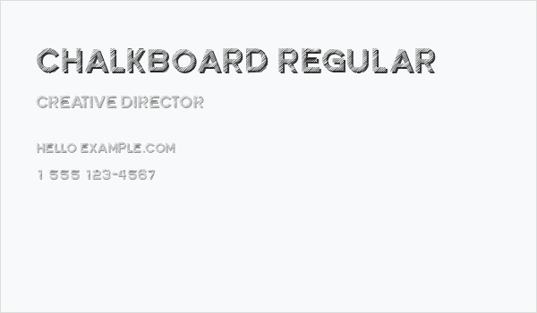 Chalkboard Regular Business Card