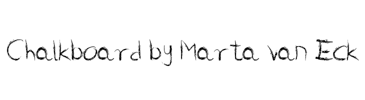 Chalkboard by Marta van Eck  font caratteri gratis
