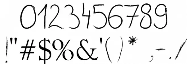 Chalkboard by Marta van Eck Font OTHER CHARS