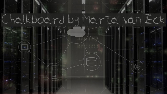 Chalkboard by Marta van Eck Font examples