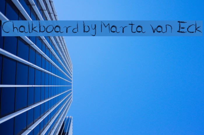 Chalkboard by Marta van Eck Font examples