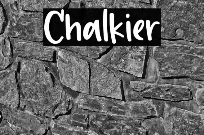 Chalkier Font examples