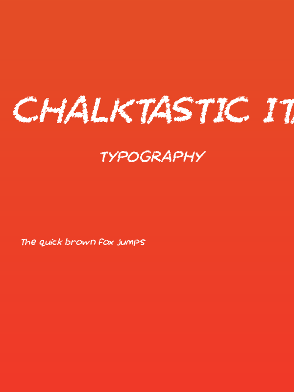 Chalktastic Italic Poster