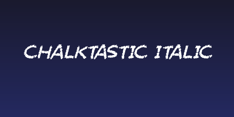 Chalktastic Italic Social Header