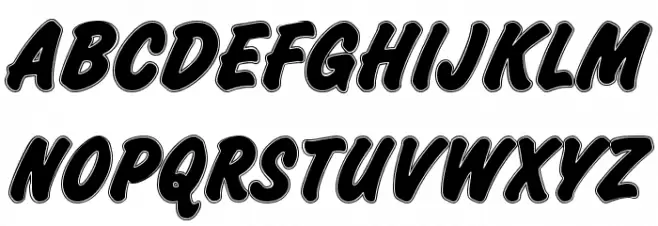 Challenge Contour Schriftart Groß