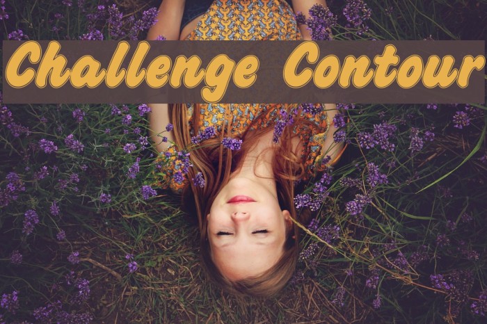 Challenge Contour Font examples