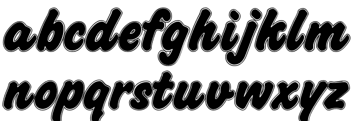 Challenge Contour Font LOWERCASE