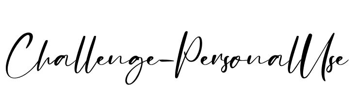 Challenge - Personal Use  Descarca Fonturi Gratis