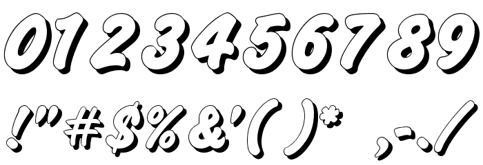 Challenge Shadow Font OTHER CHARS