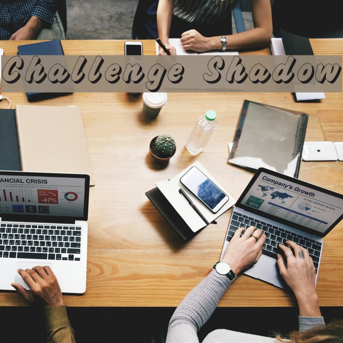 Challenge Shadow Font examples