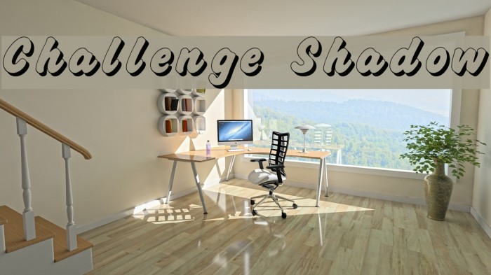 Challenge Shadow Font examples
