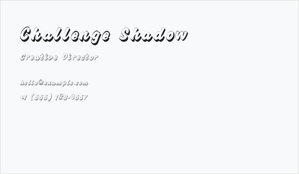 Challenge Shadow Business Card