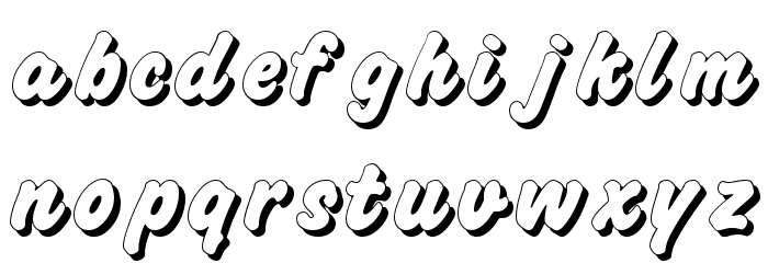 Challenge Shadow Font LOWERCASE
