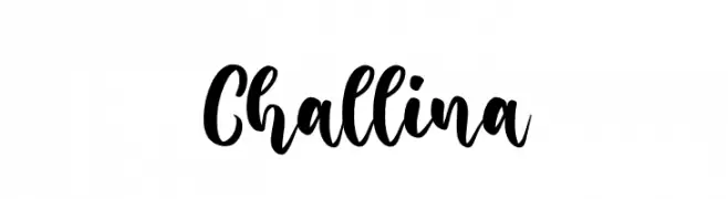 Challina  免费字体下载