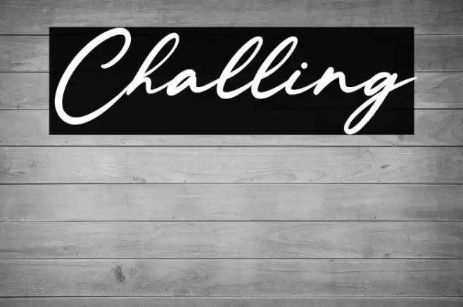 Challing Schriftart examples