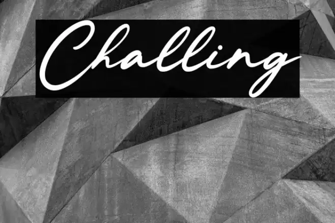 Challing Schriftart examples