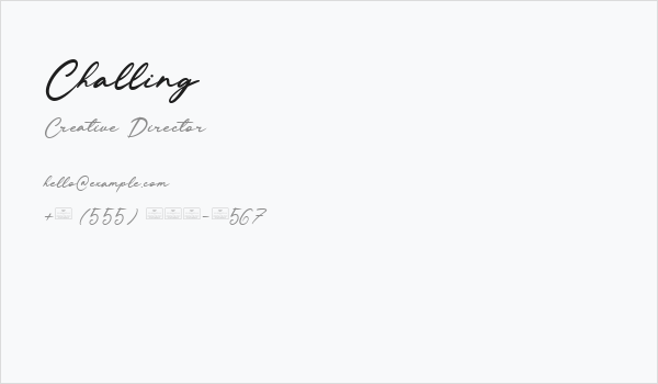 Challing Business Card