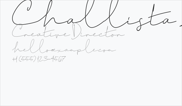 Challista Alternative Business Card