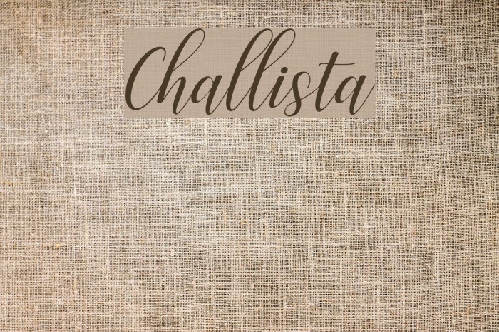 Challista Font examples
