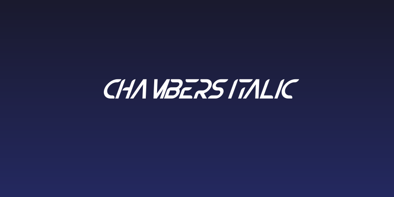 Chambers Italic Social Header