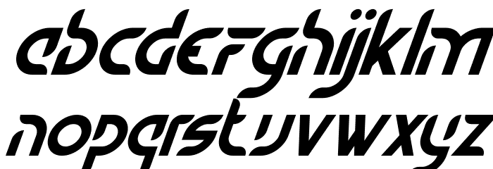 Chambers Italic Font LOWERCASE