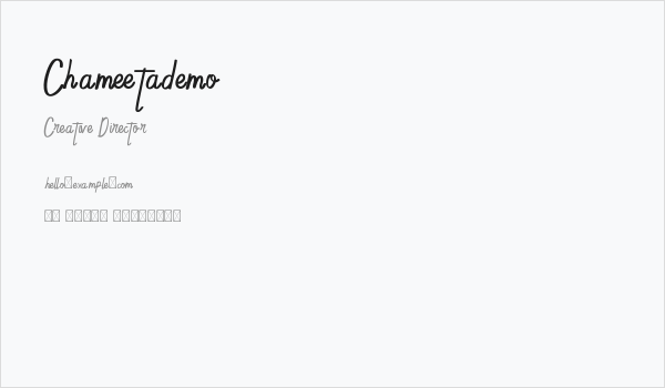 Chameetademo Business Card