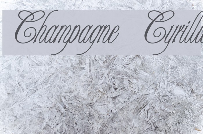 Champagne Cyrillic Font examples