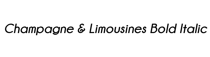 Champagne & Limousines Bold Italic Font