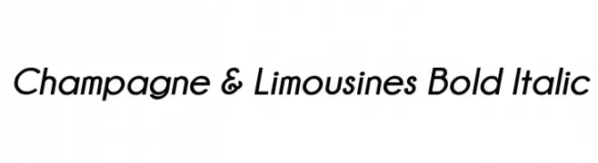 Champagne & Limousines Bold Italic  免费字体下载