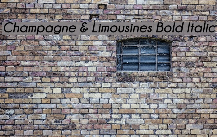Champagne & Limousines Bold Italic Font examples
