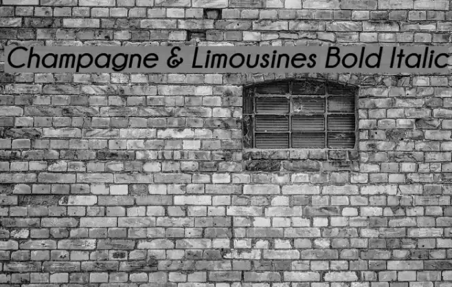 Champagne & Limousines Bold Italic Fuentes examples