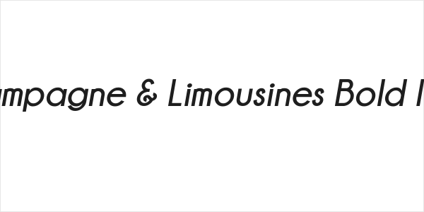 Champagne & Limousines Bold Italic Logo