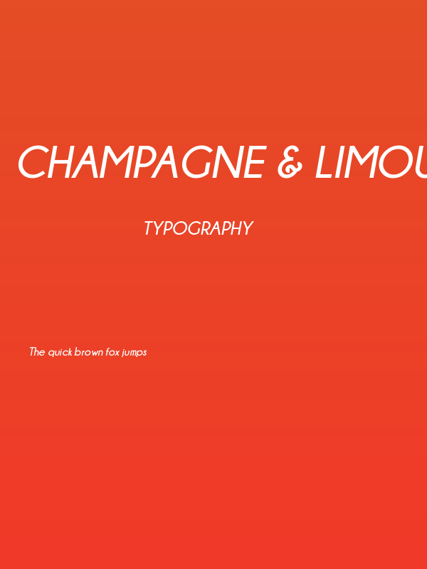 Champagne & Limousines Bold Italic Poster