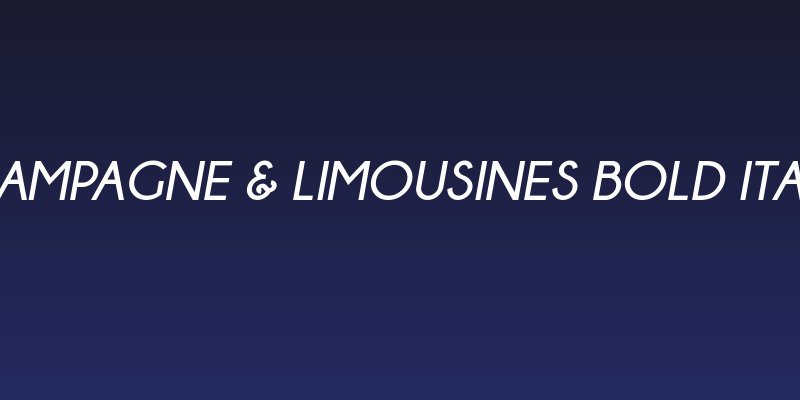 Champagne & Limousines Bold Italic Social Header