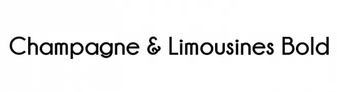 Champagne & Limousines Bold  Fuentes Gratis Descargar