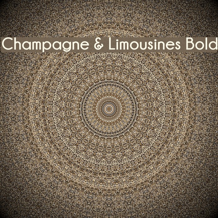 Champagne & Limousines Bold Font examples