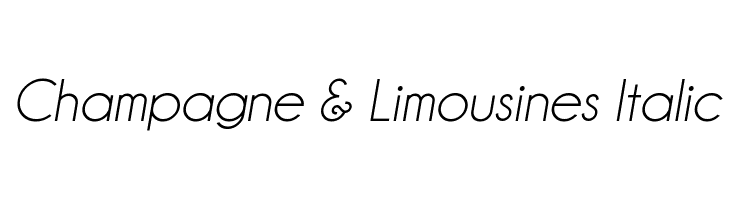Champagne & Limousines Italic Font
