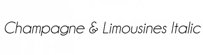 Champagne & Limousines Italic  免费字体下载
