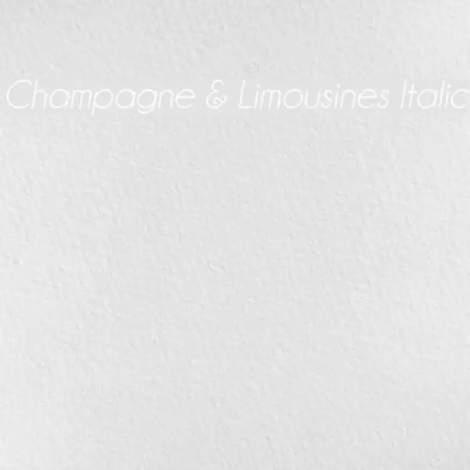 Champagne & Limousines Italic examples